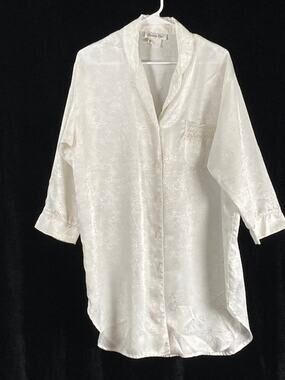 Christian Dior vintage jacquard pajama nightgown.